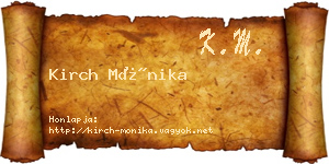 Kirch Mónika névjegykártya